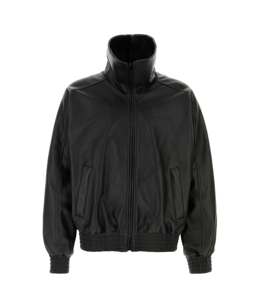 BALENCIAGA Черная кожаная куртка, фото 3