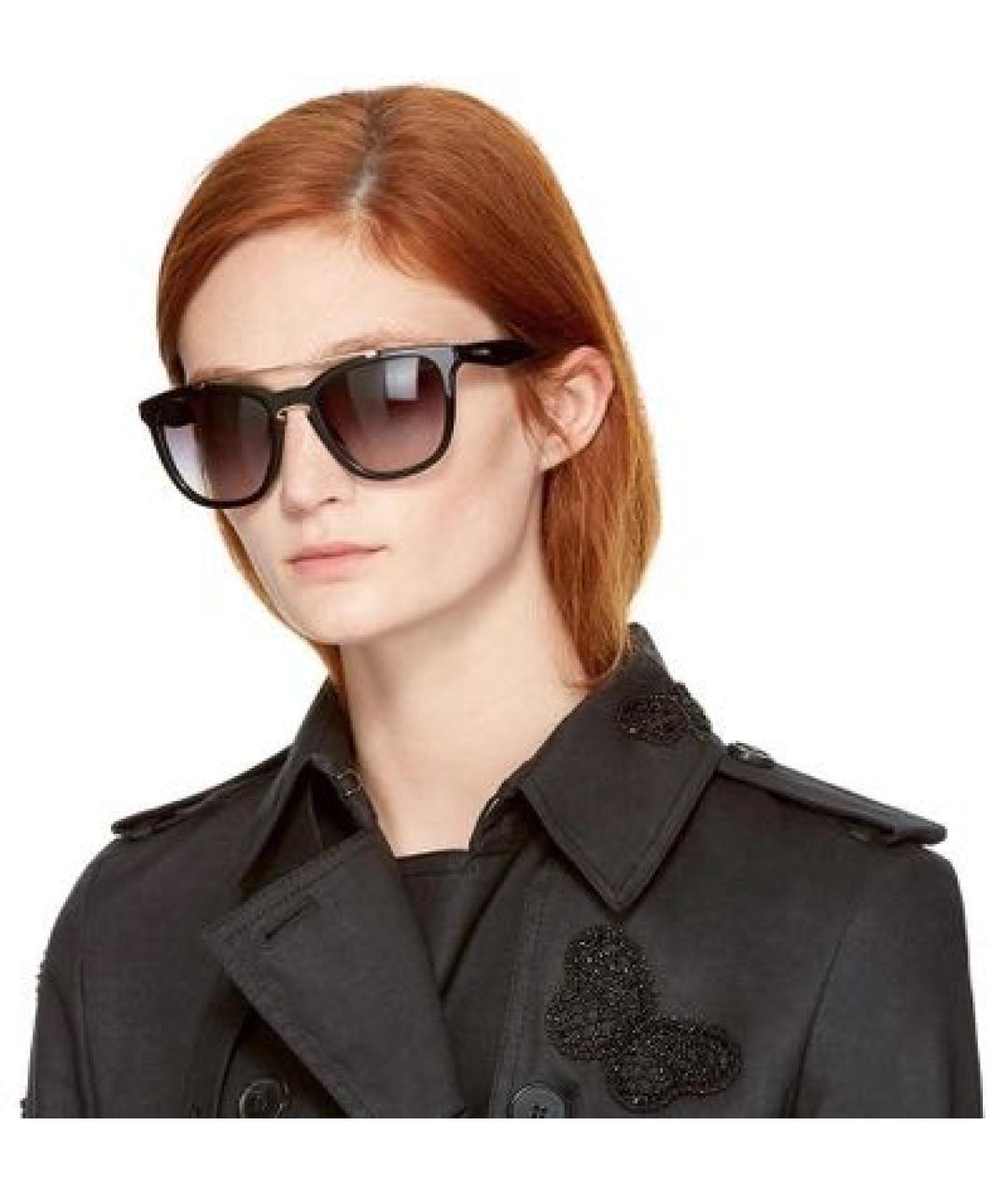 VALENTINO Черные пластиковые солнцезащитные очки, фото 4