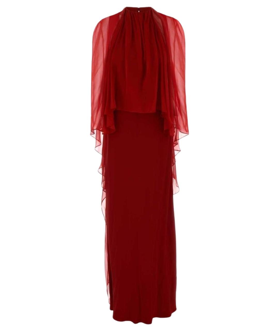 ALBERTA FERRETTI Красное шелковое вечернее платье, фото 1