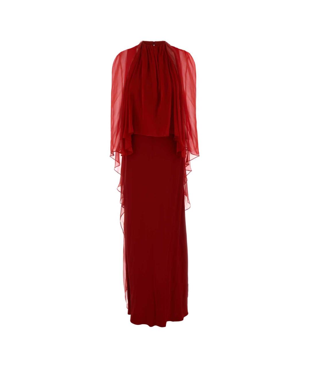 ALBERTA FERRETTI Красное шелковое вечернее платье, фото 3