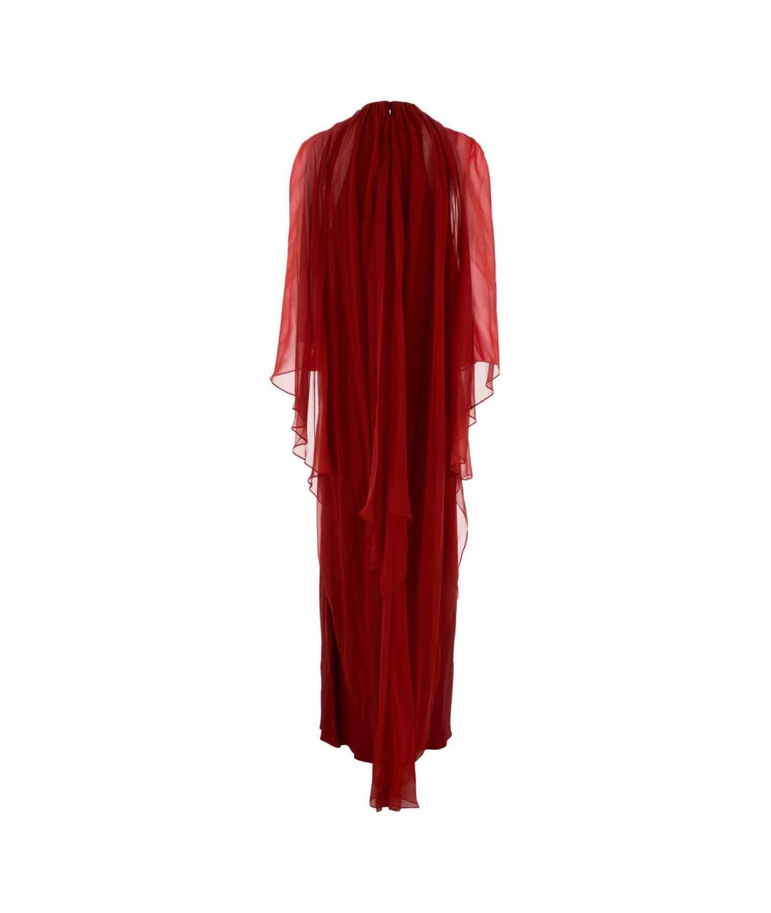 ALBERTA FERRETTI Красное шелковое вечернее платье, фото 2