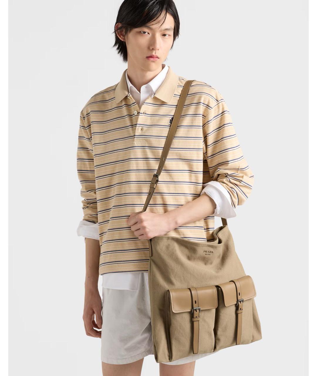 PRADA Хаки сумка на плечо из канвы, фото 6