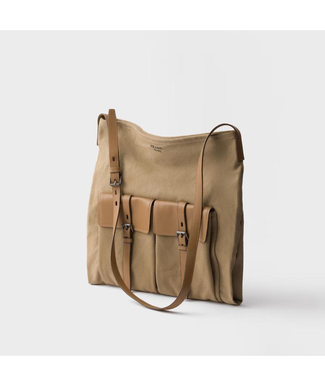 PRADA Хаки сумка на плечо из канвы, фото 3