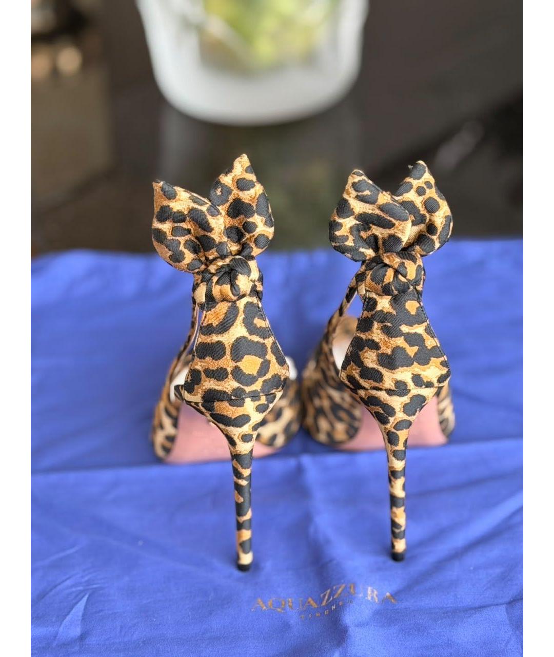 AQUAZZURA Мульти текстильные туфли, фото 4