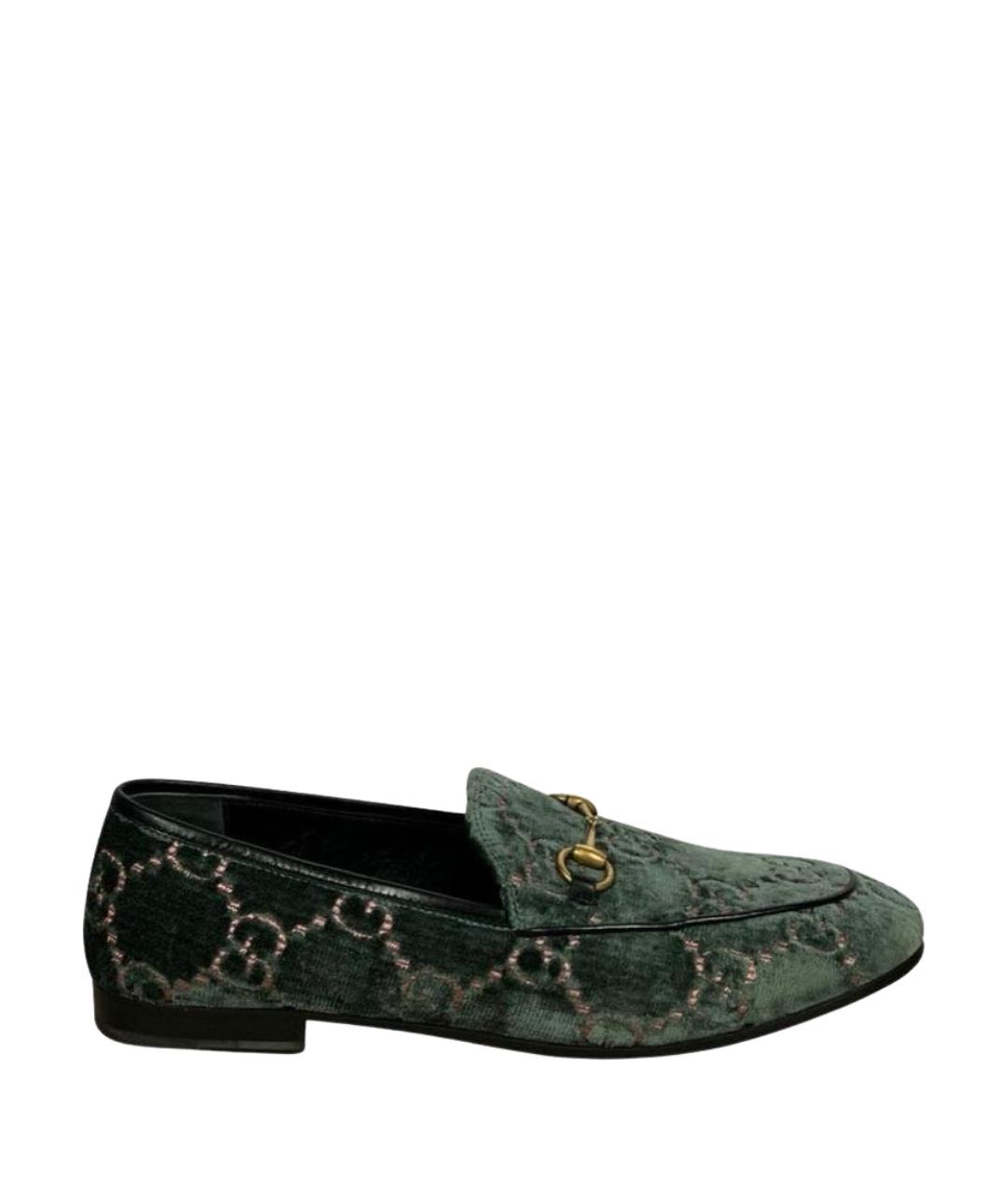 GUCCI Зеленые лоферы, фото 1