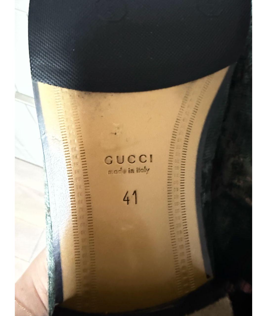 GUCCI Зеленые лоферы, фото 4
