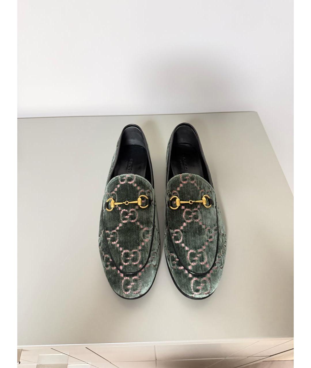GUCCI Зеленые лоферы, фото 5