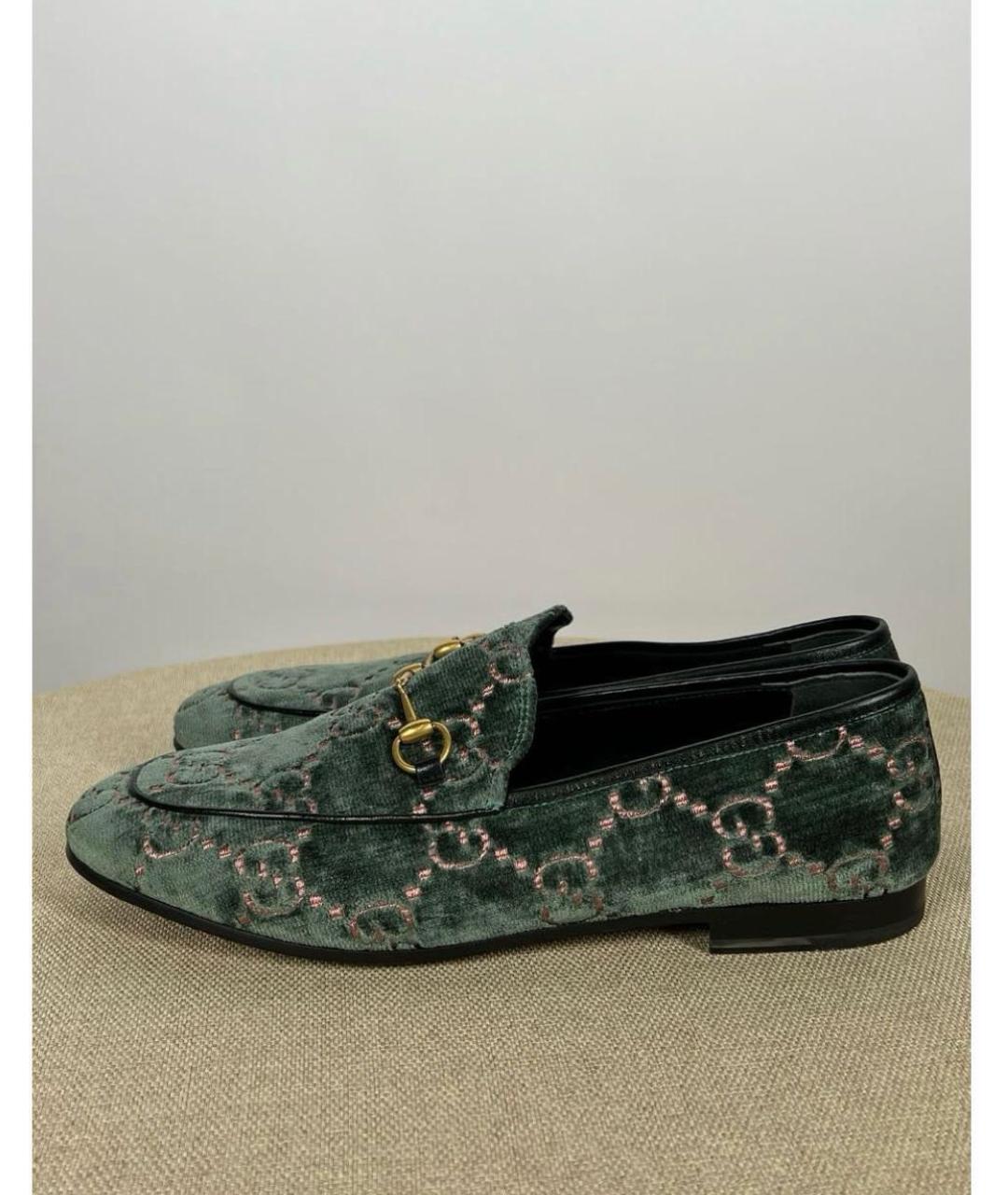 GUCCI Зеленые лоферы, фото 2