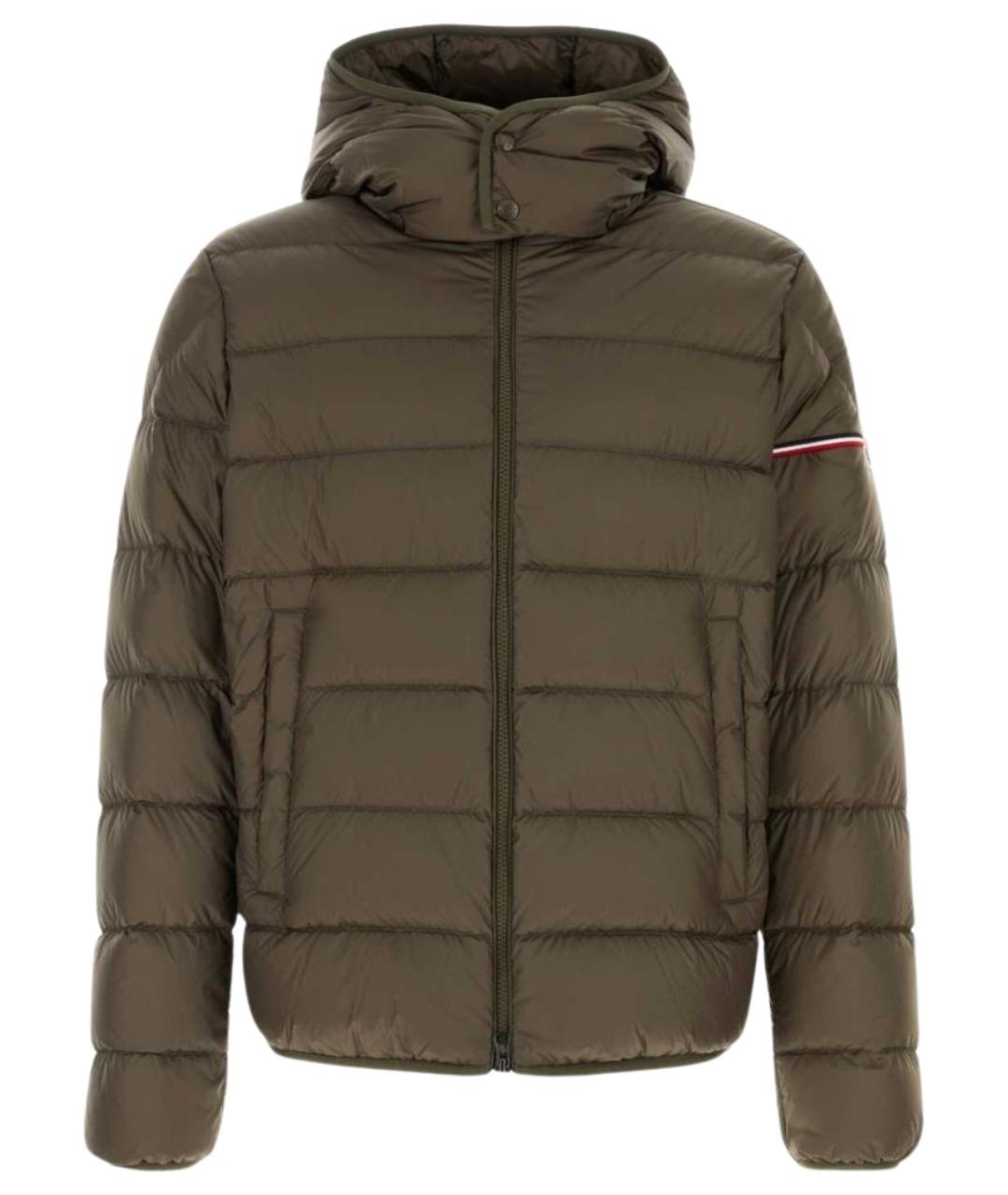 MONCLER Коричневая полиамидовая куртка, фото 1