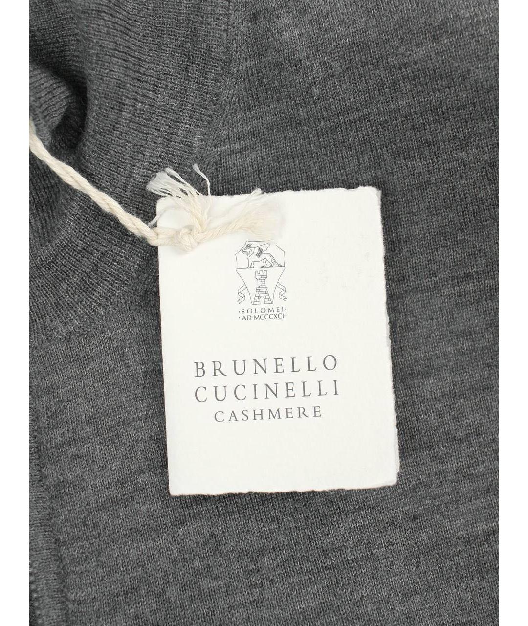 BRUNELLO CUCINELLI Серый шерстяной джемпер / свитер, фото 6