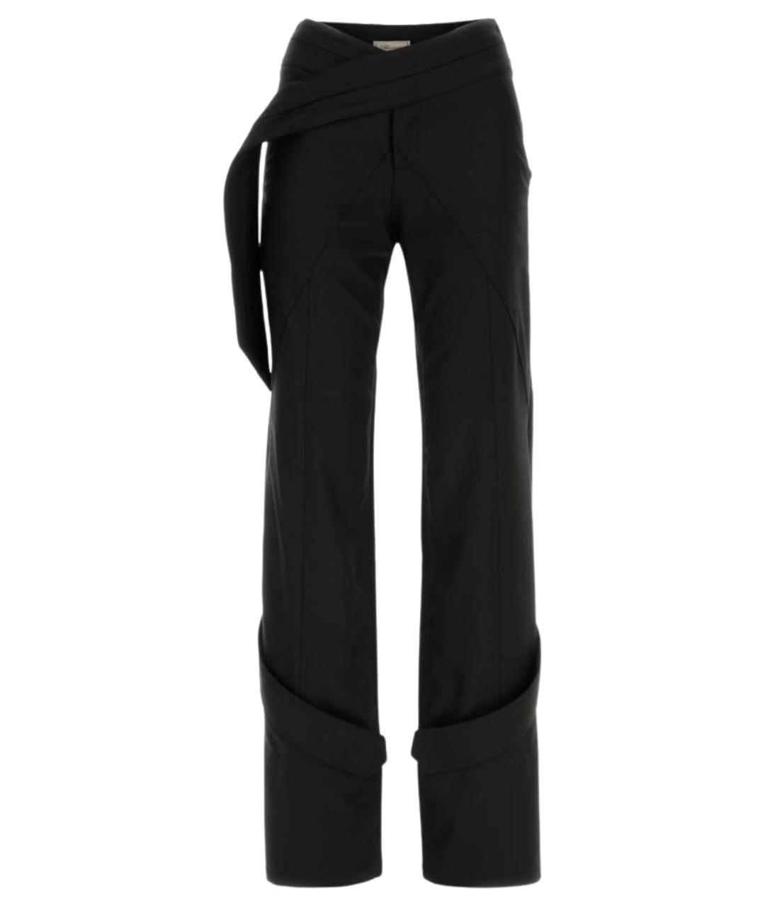 BLUMARINE Черные полиэстеровые прямые брюки, фото 1