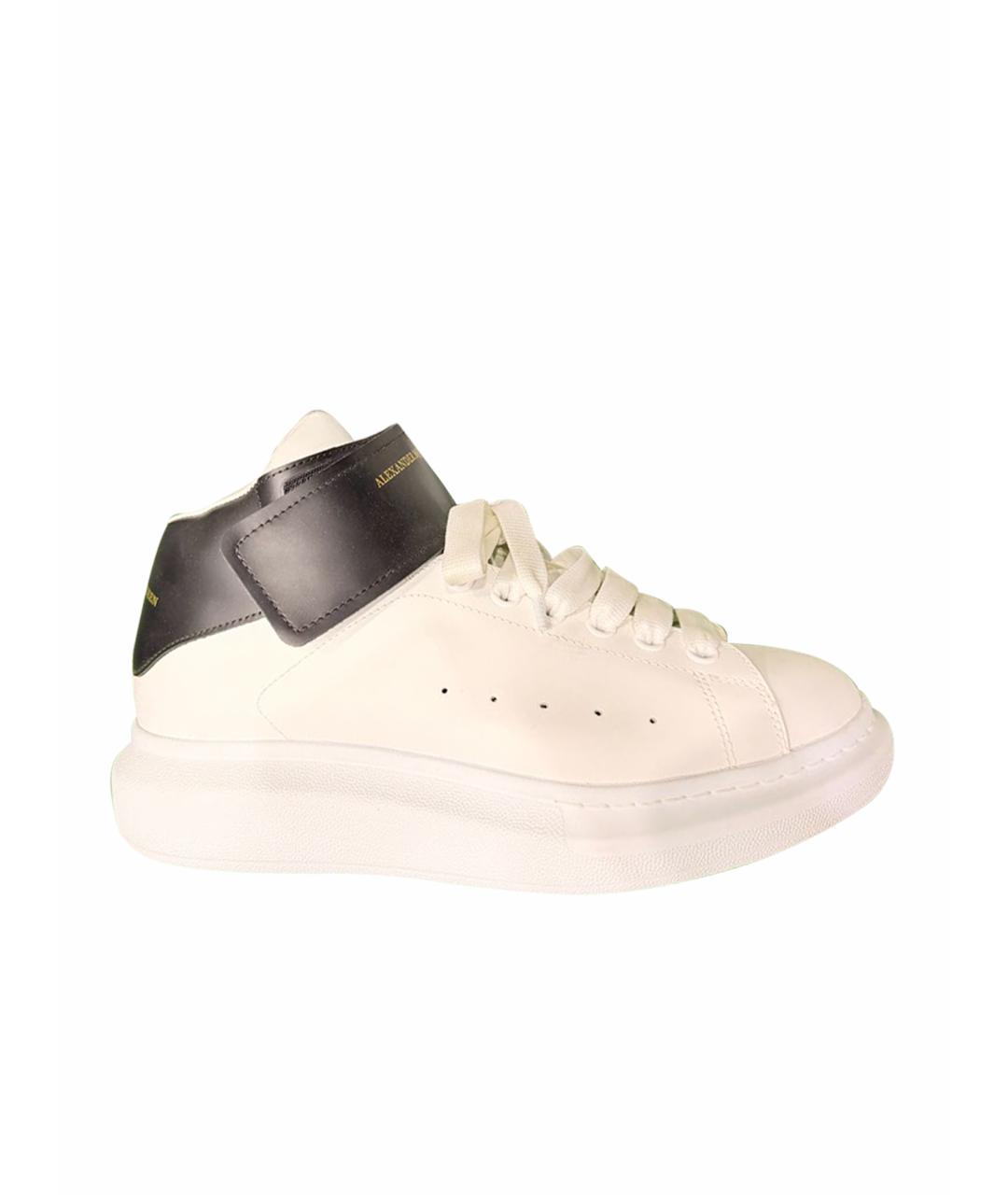 ALEXANDER MCQUEEN Белые кожаные высокие кроссовки / кеды, фото 1