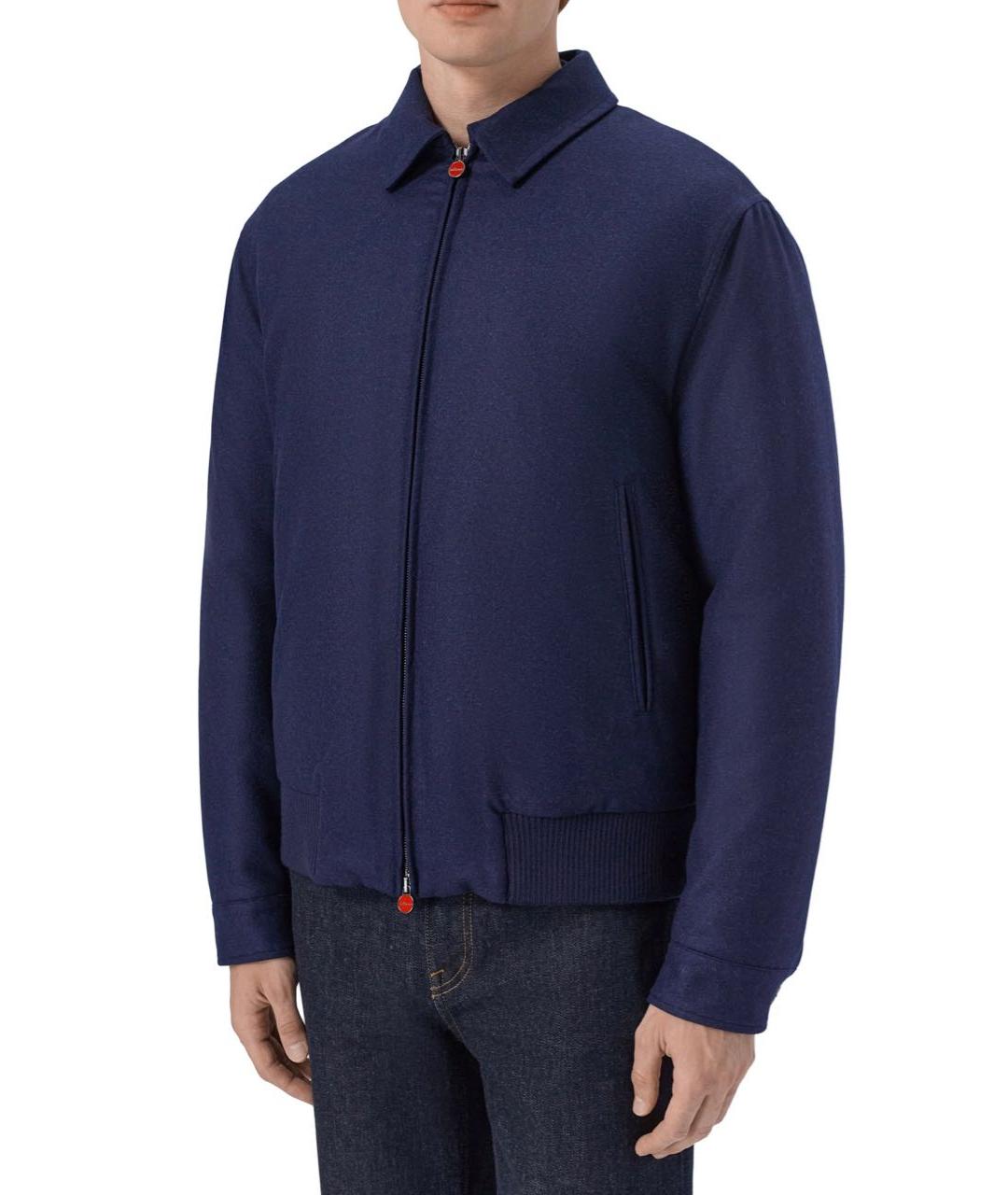 KITON Темно-синяя шерстяная куртка, фото 4