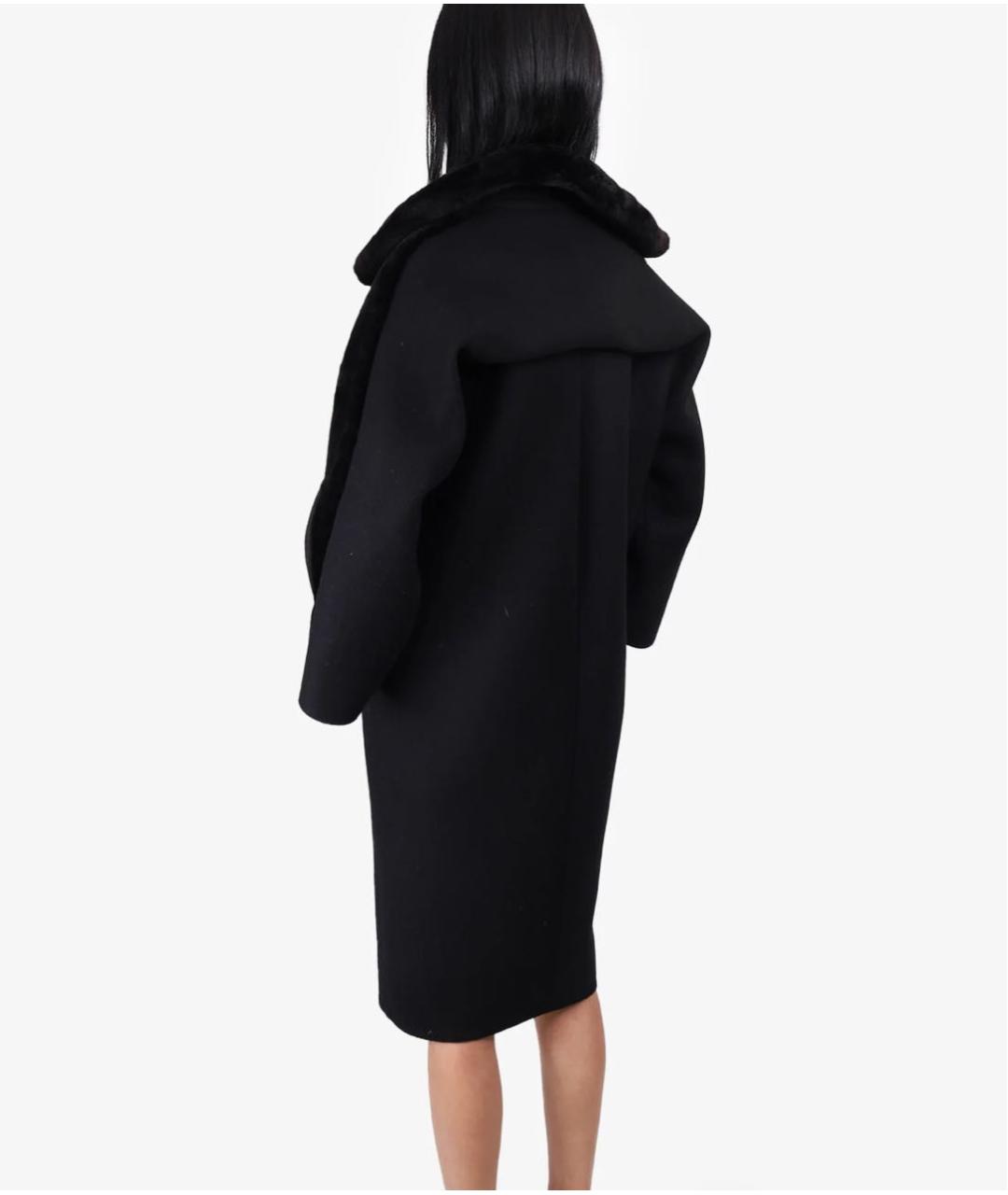 BALENCIAGA Черное шерстяное пальто, фото 3