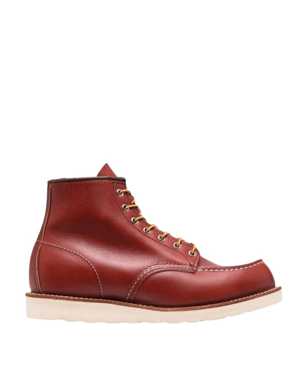 RED WING Красные кожаные низкие ботинки, фото 1
