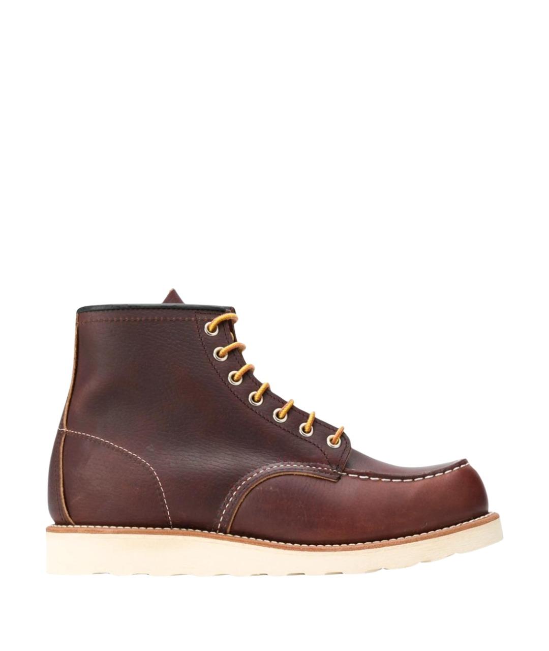 RED WING Коричневые кожаные низкие ботинки, фото 1