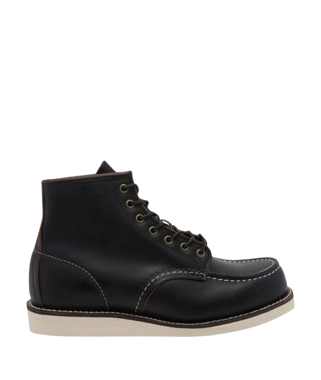 RED WING Черные кожаные низкие ботинки, фото 1
