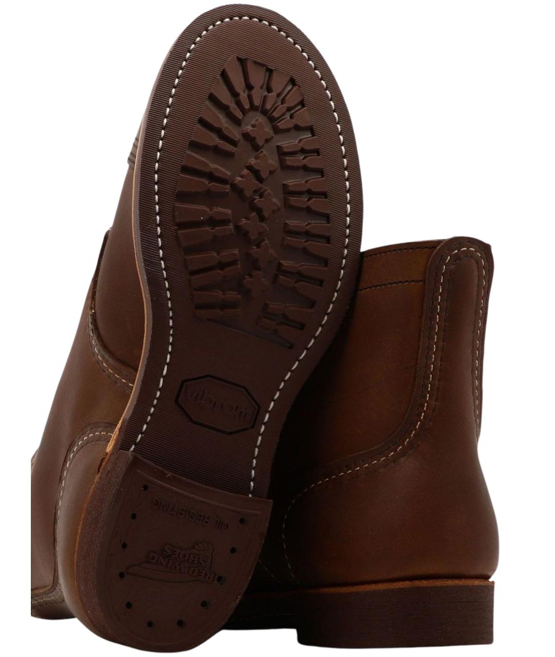 RED WING Коричневые кожаные низкие ботинки, фото 5