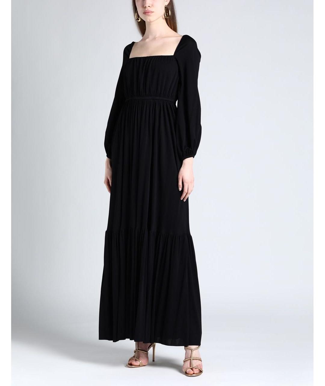 CHRISTIAN DIOR Черное вискозное повседневное платье, фото 3