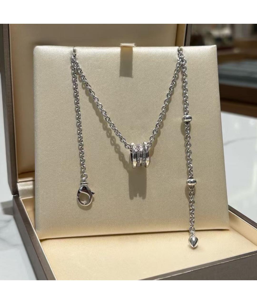 BVLGARI Серебряное колье из белого золота, фото 4