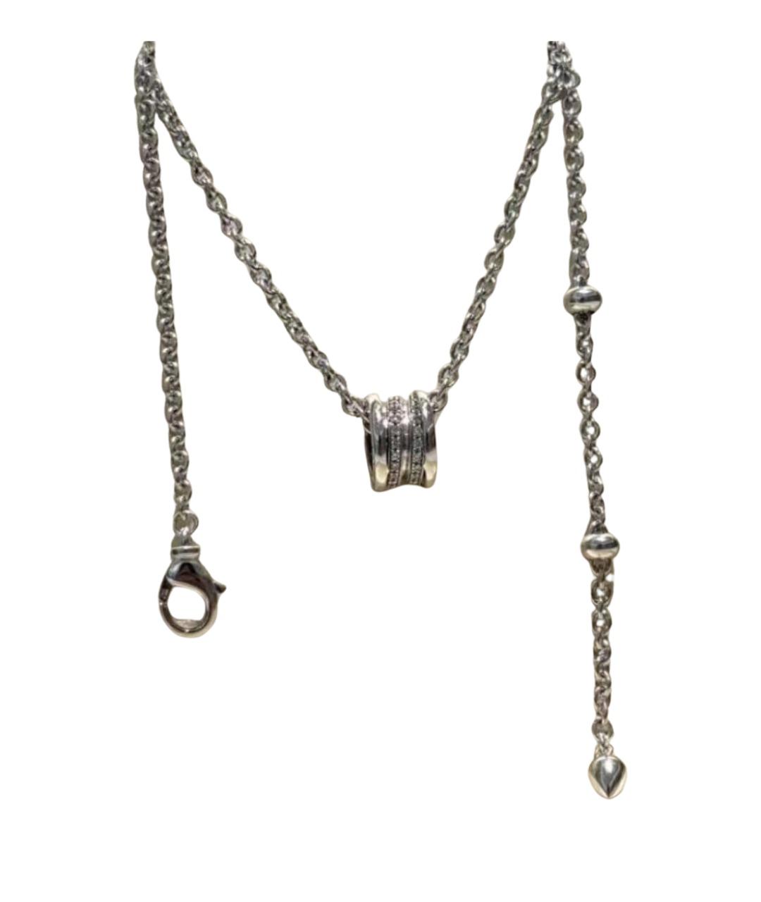BVLGARI Серебряное колье из белого золота, фото 1