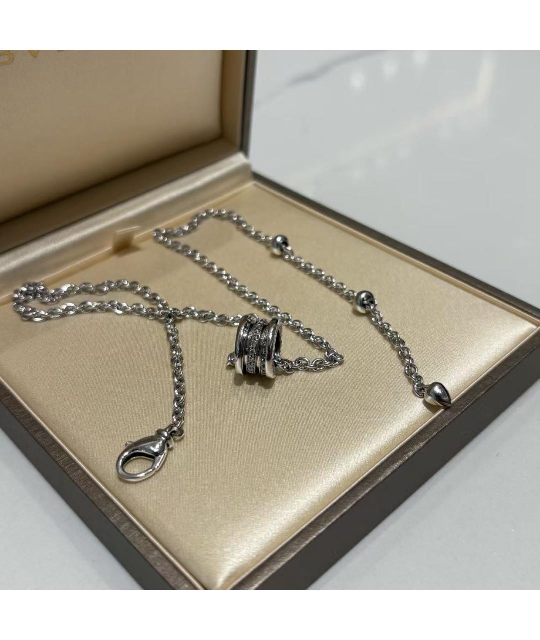BVLGARI Серебряное колье из белого золота, фото 3