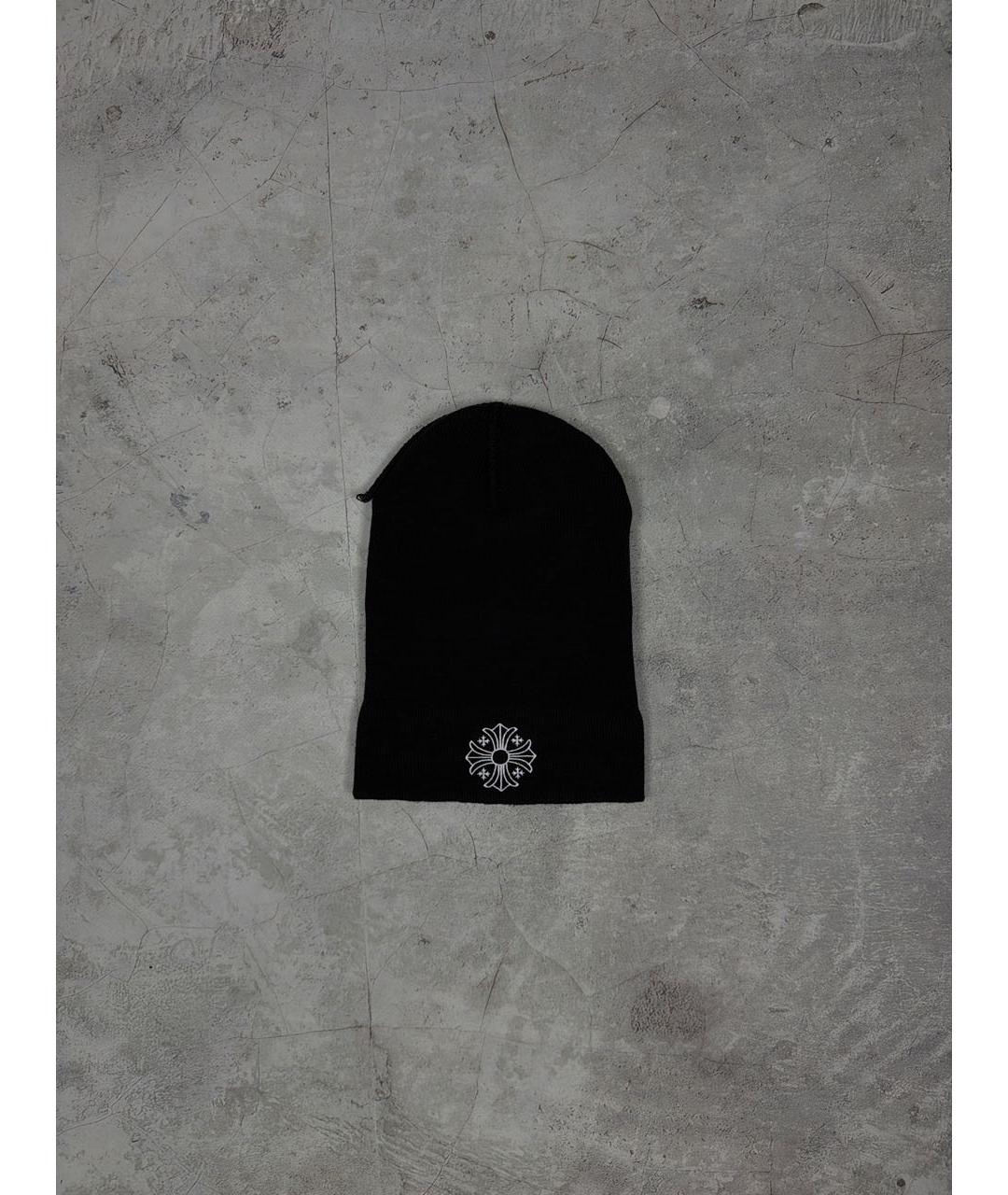 CHROME HEARTS Черная хлопковая шапка, фото 8