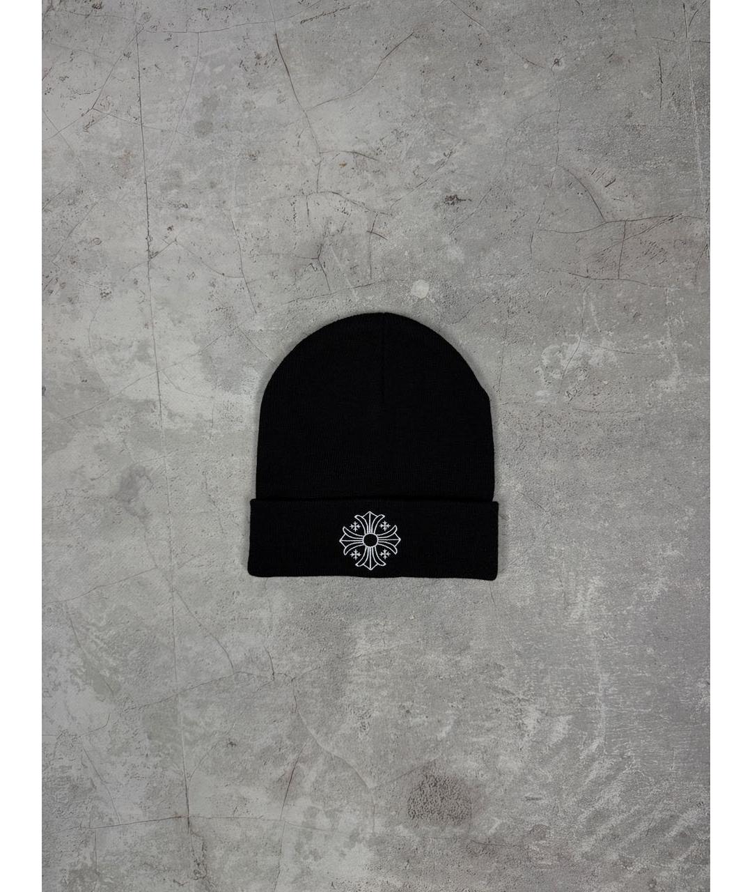 CHROME HEARTS Черная хлопковая шапка, фото 9