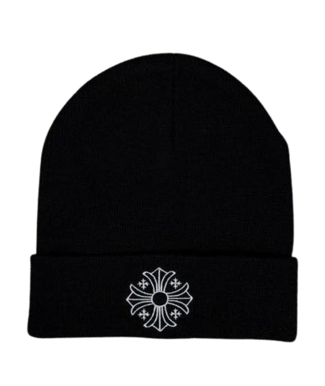 CHROME HEARTS Черная хлопковая шапка, фото 1