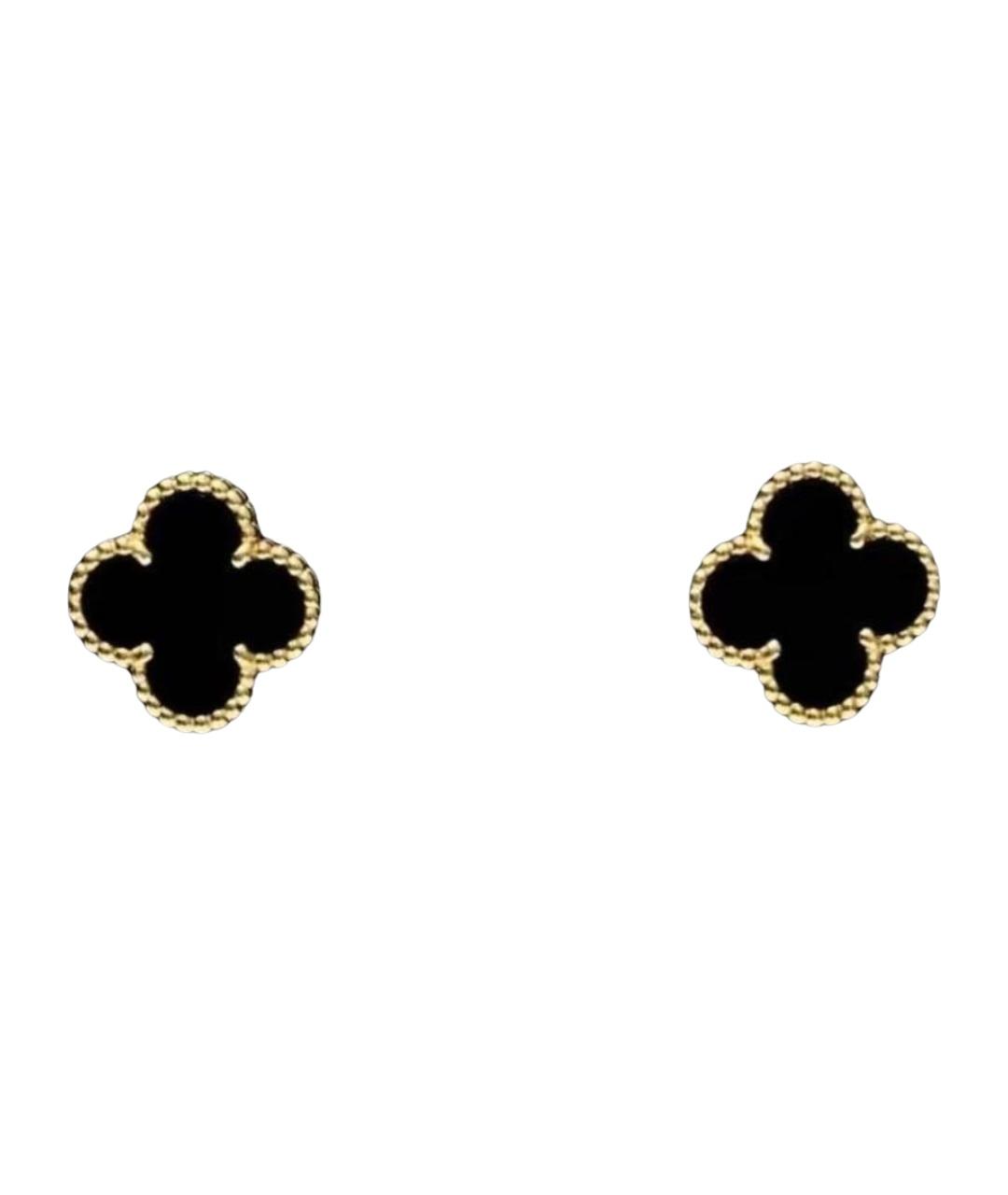 VAN CLEEF & ARPELS Черные серьги из желтого золота, фото 1