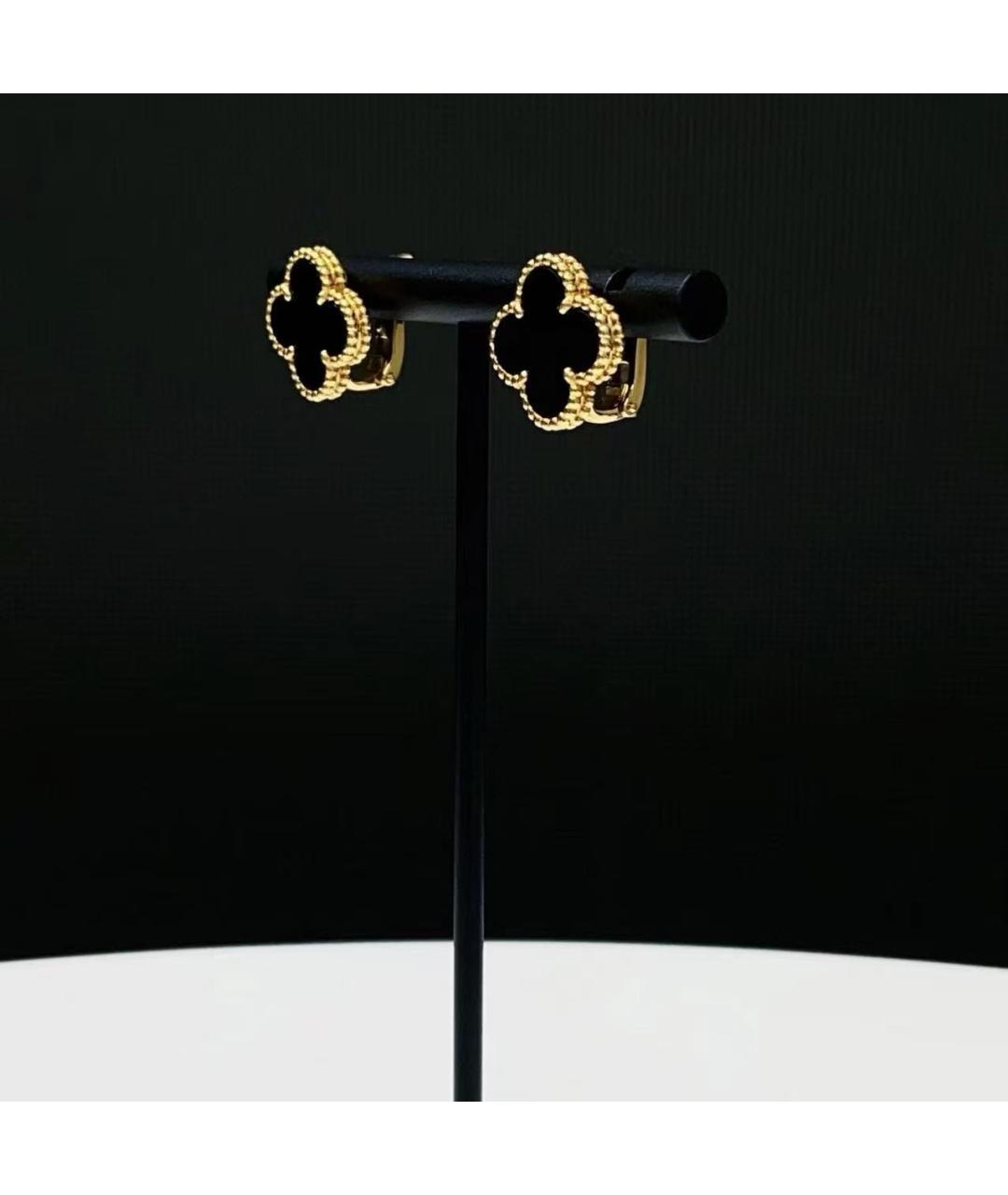 VAN CLEEF & ARPELS Черные серьги из желтого золота, фото 3