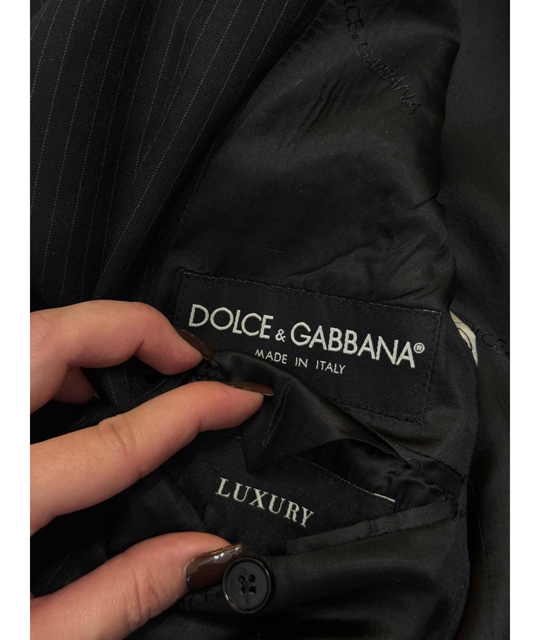 DOLCE&GABBANA Черный шерстяной пиджак, фото 5