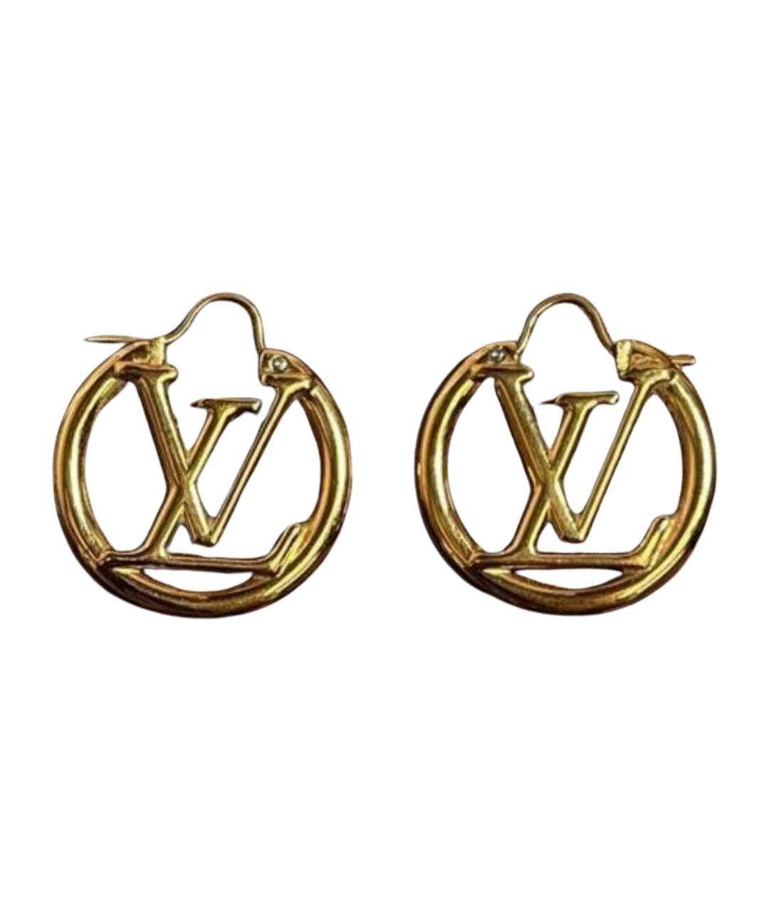 LOUIS VUITTON Золотые металлические серьги, фото 1