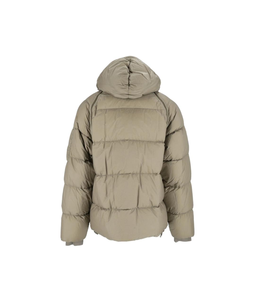 CP COMPANY Бежевый полиэстеровый пуховик, фото 2