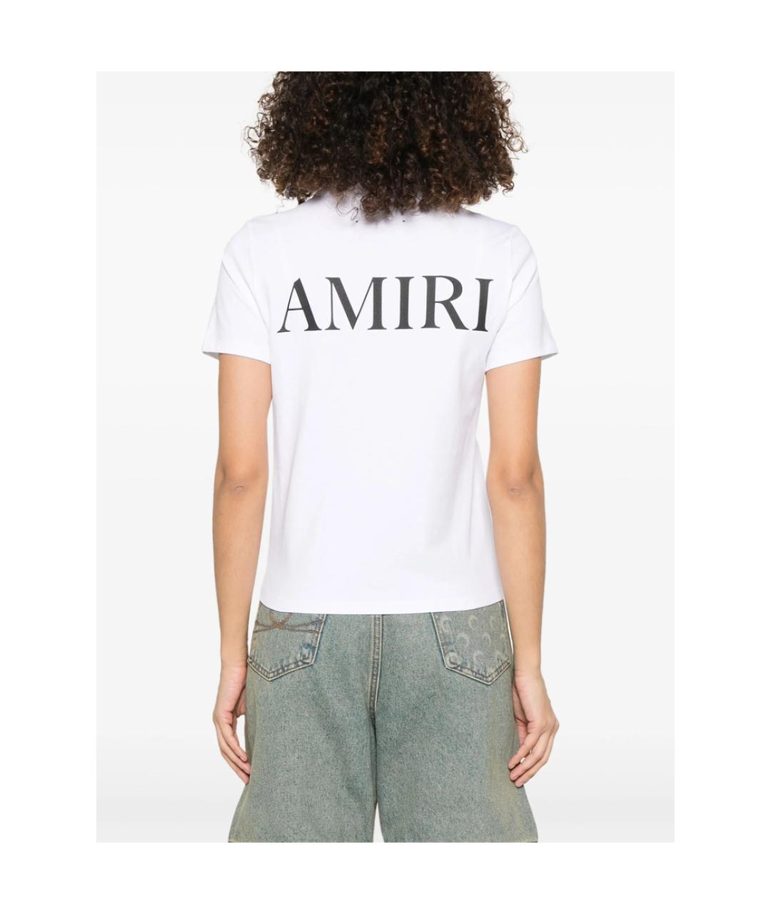 AMIRI Белая хлопковая футболка, фото 3