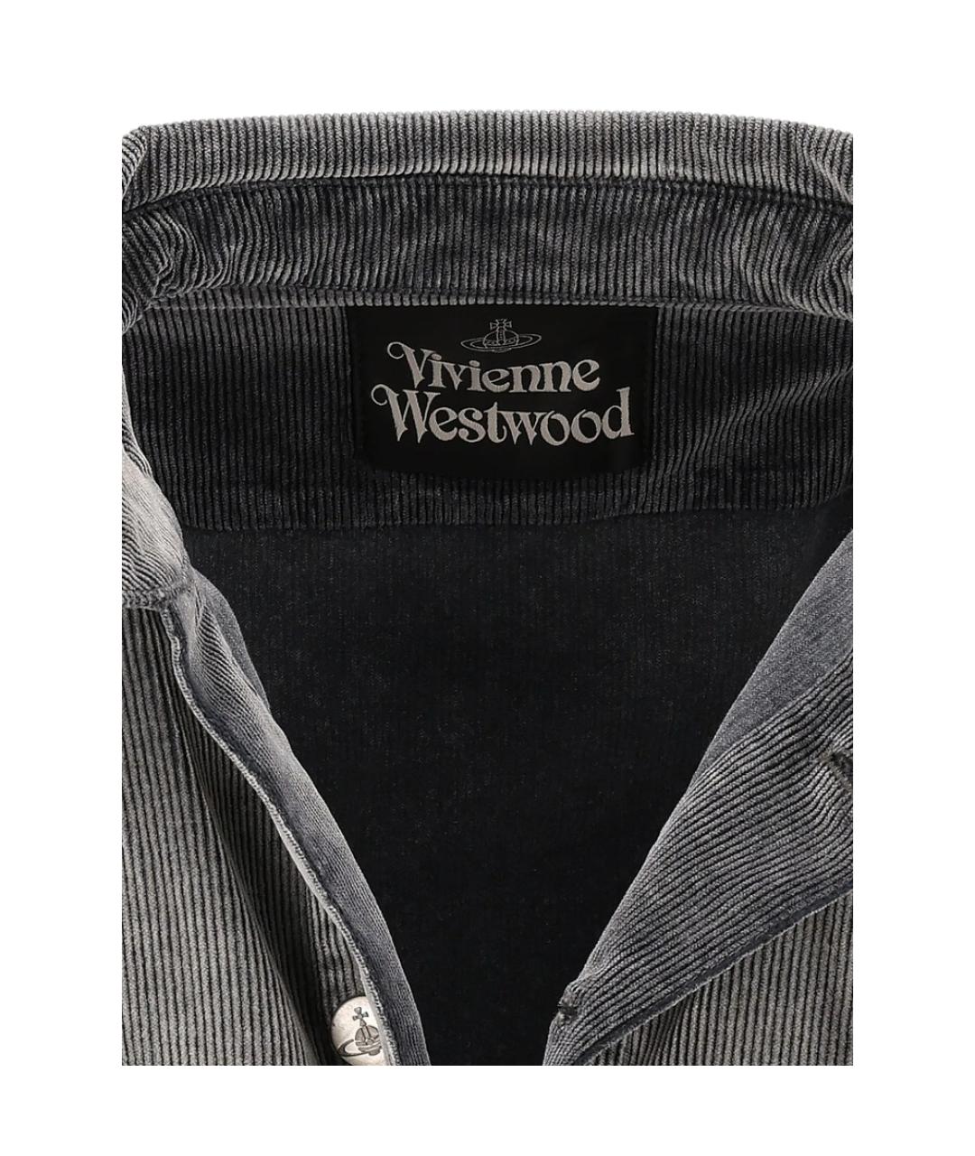 VIVIENNE WESTWOOD Серая хлопковая куртка, фото 4