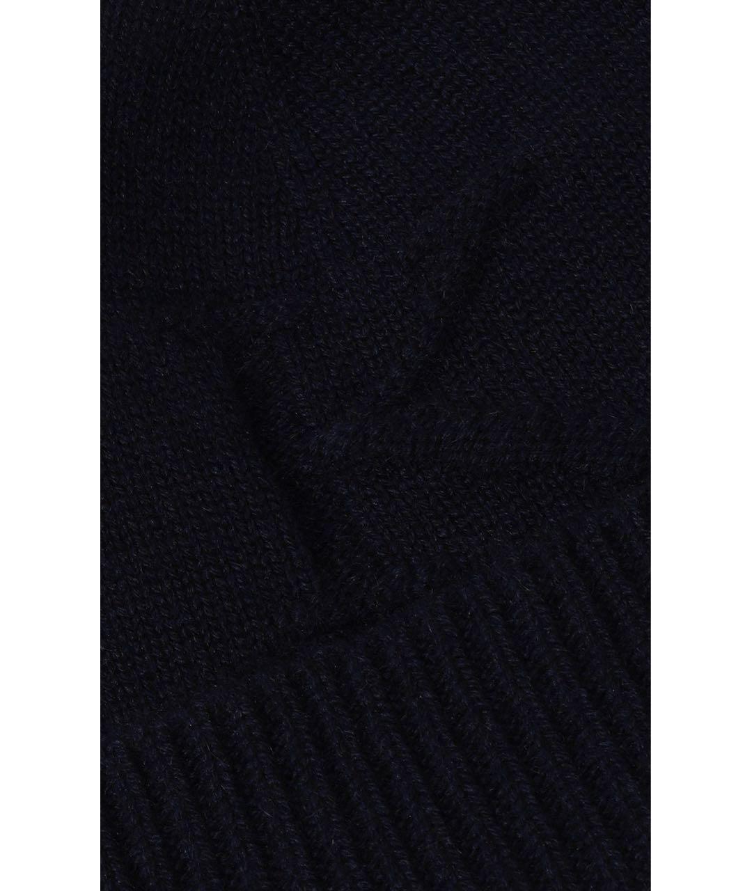 KITON Темно-синяя кашемировая шапка, фото 3