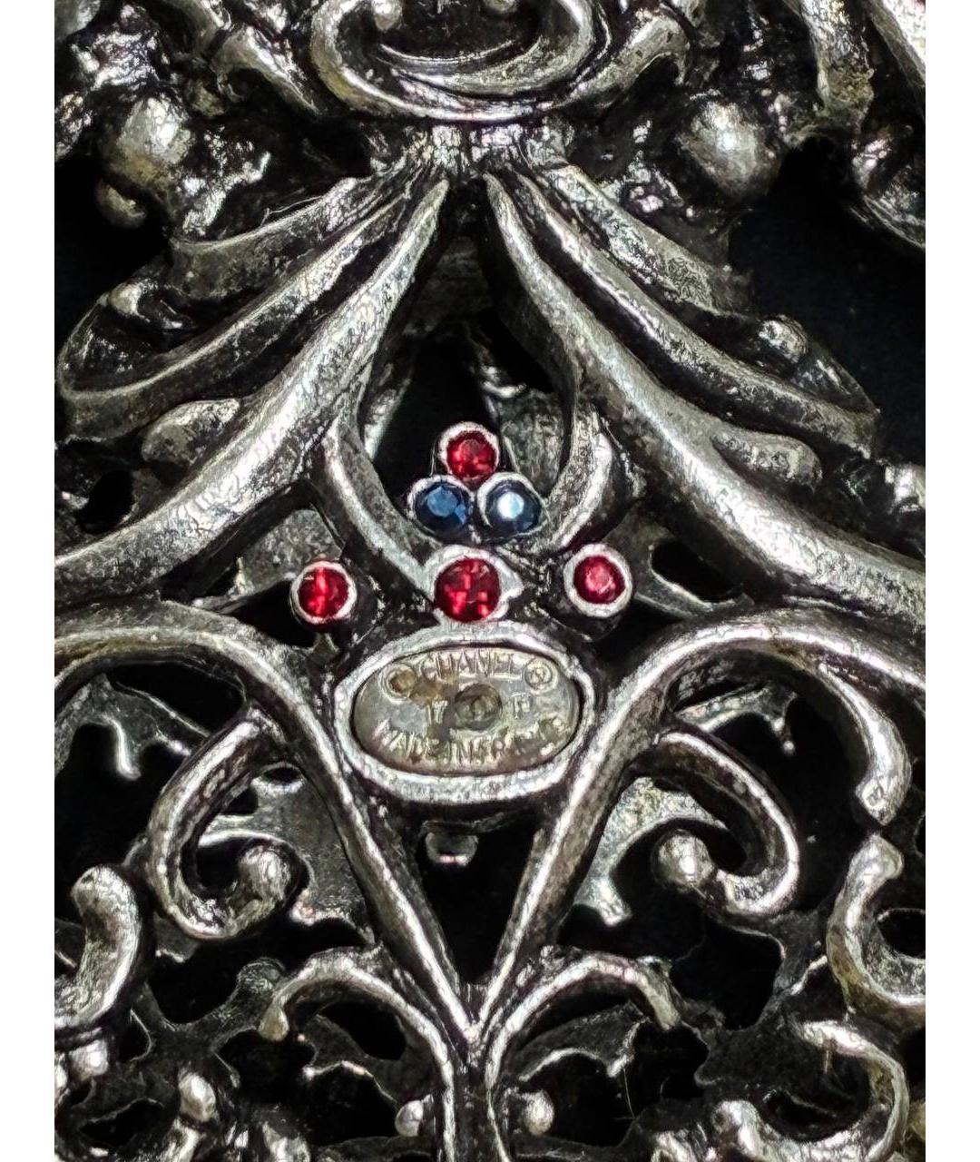 CHANEL Серебряная металлическая булавка / брошь, фото 5