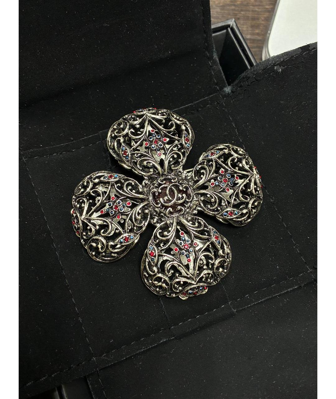CHANEL Серебряная металлическая булавка / брошь, фото 6
