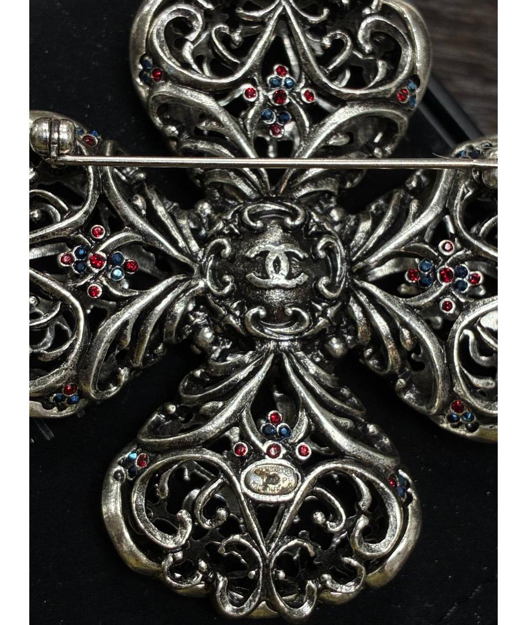 CHANEL Серебряная металлическая булавка / брошь, фото 4