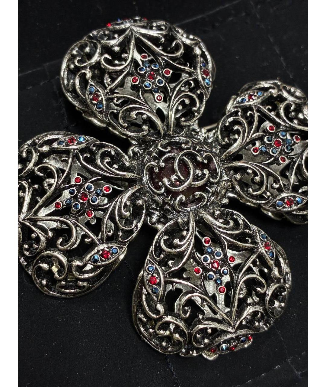 CHANEL Серебряная металлическая булавка / брошь, фото 2