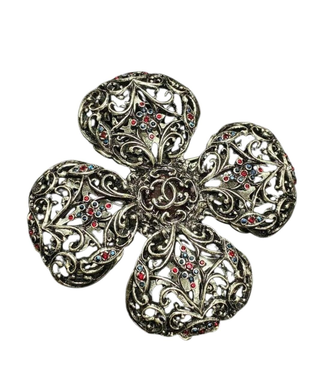 CHANEL Серебряная металлическая булавка / брошь, фото 1