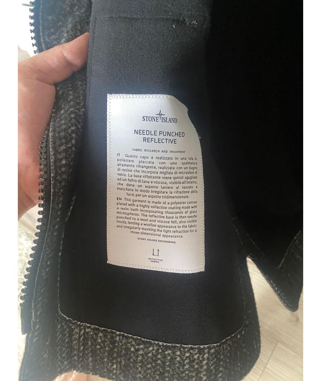 STONE ISLAND Серебряная шерстяная куртка, фото 7
