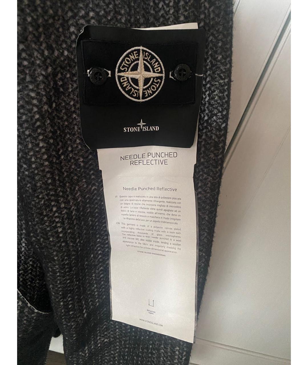 STONE ISLAND Серебряная шерстяная куртка, фото 5