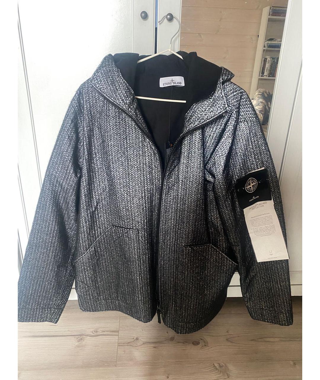 STONE ISLAND Серебряная шерстяная куртка, фото 8