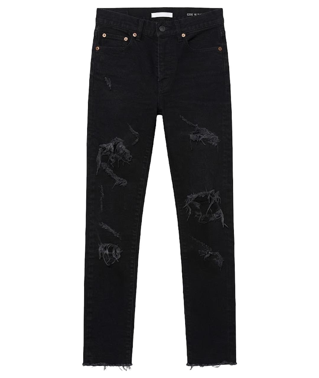 SAINT LAURENT Черные хлопковые прямые джинсы, фото 1