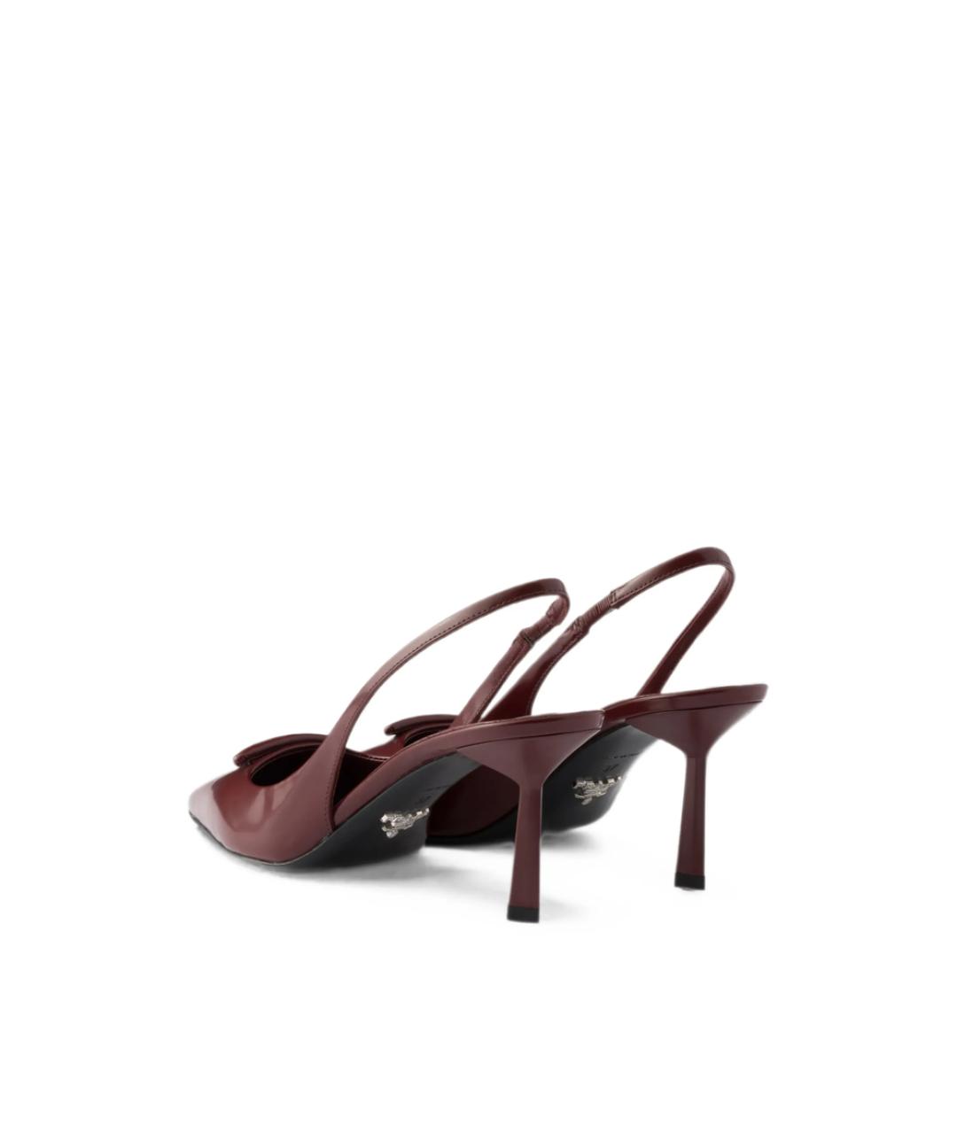 PRADA Бордовые кожаные туфли, фото 6