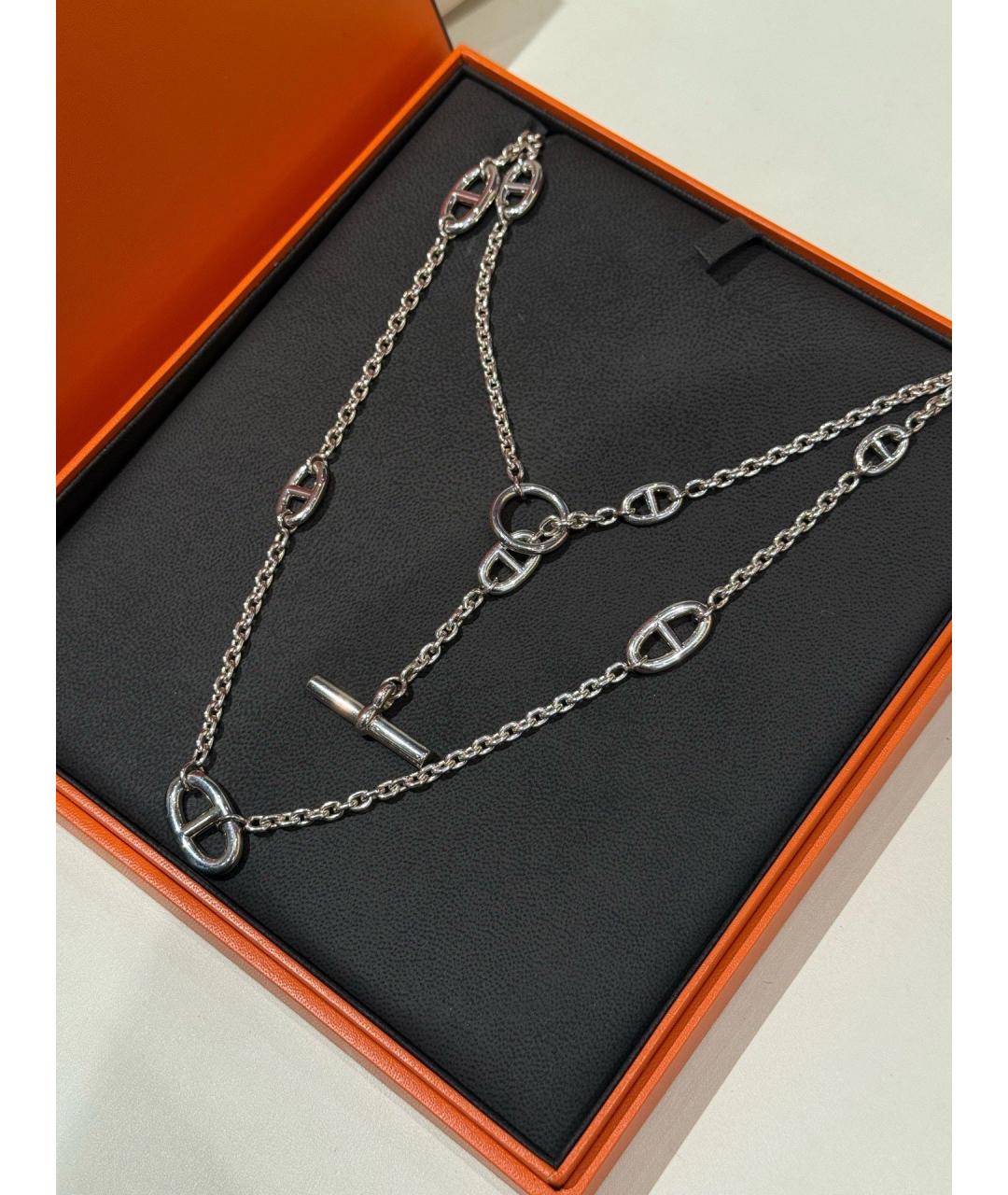 HERMES Серебряное серебряное колье, фото 9