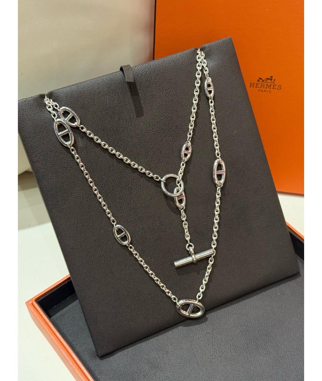 HERMES Серебряное серебряное колье, фото 4
