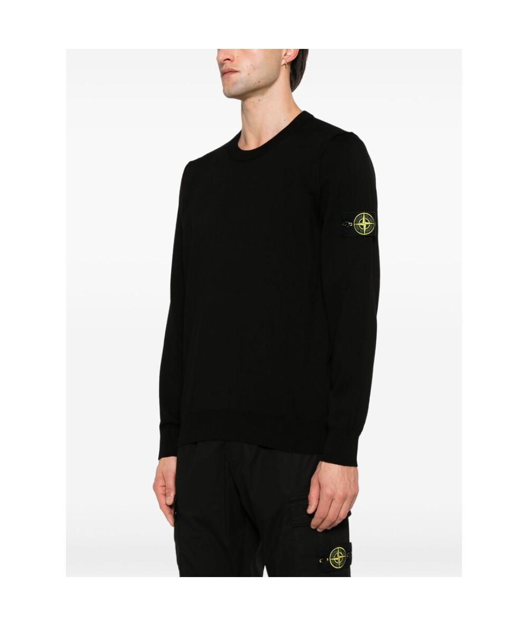STONE ISLAND Черный джемпер / свитер, фото 2